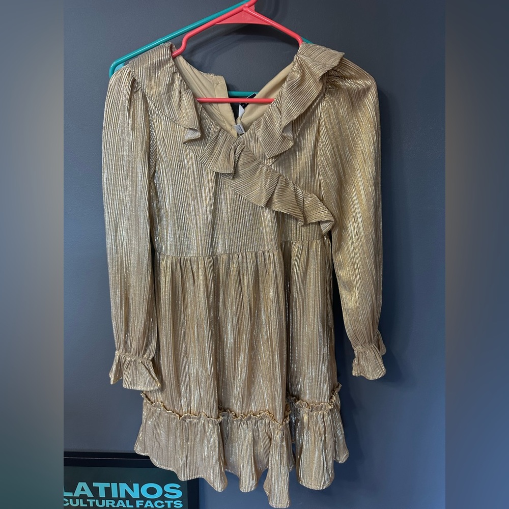 JANIE AND JACK DRESS / size 10 / Girls / GOLD